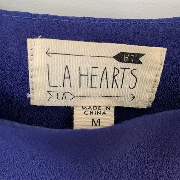 LA Hearts Crop Top Scalloped Hem Adjustable Straps Women’s Medium - Picture 2 of 8
